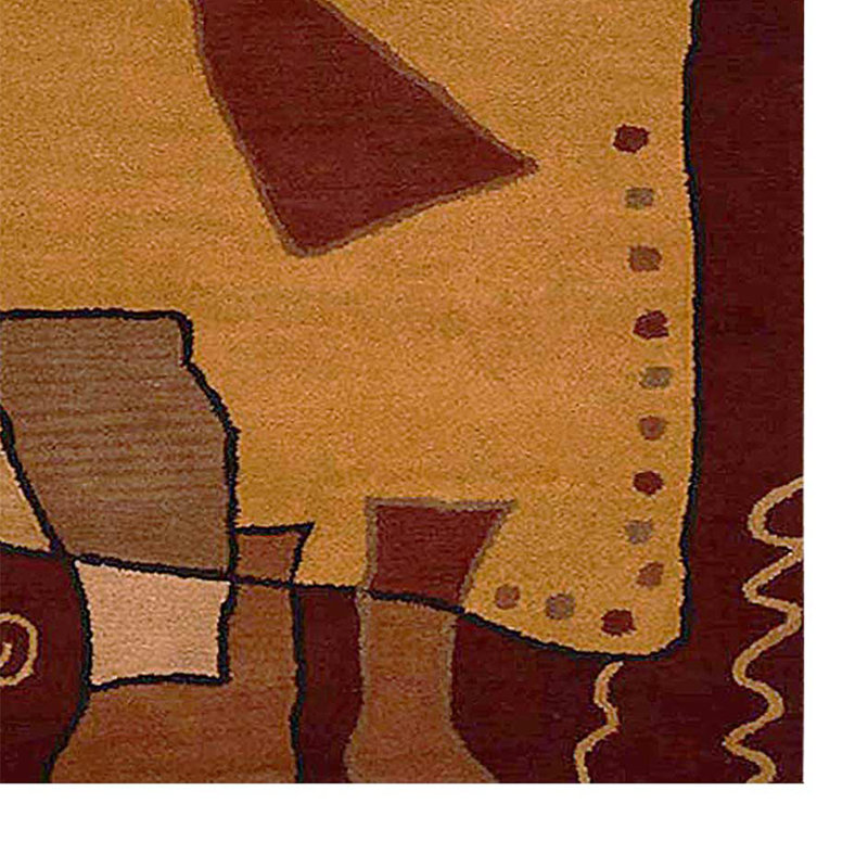 Teja Hand Tufted Wool Eco-Friendly Area Rugs - 5'x 8', Rectangle, Multicolor, Abstract Modern Design, High Pile Thick Handmade Anti Skid Area Rugs for Living Room, Bed Room