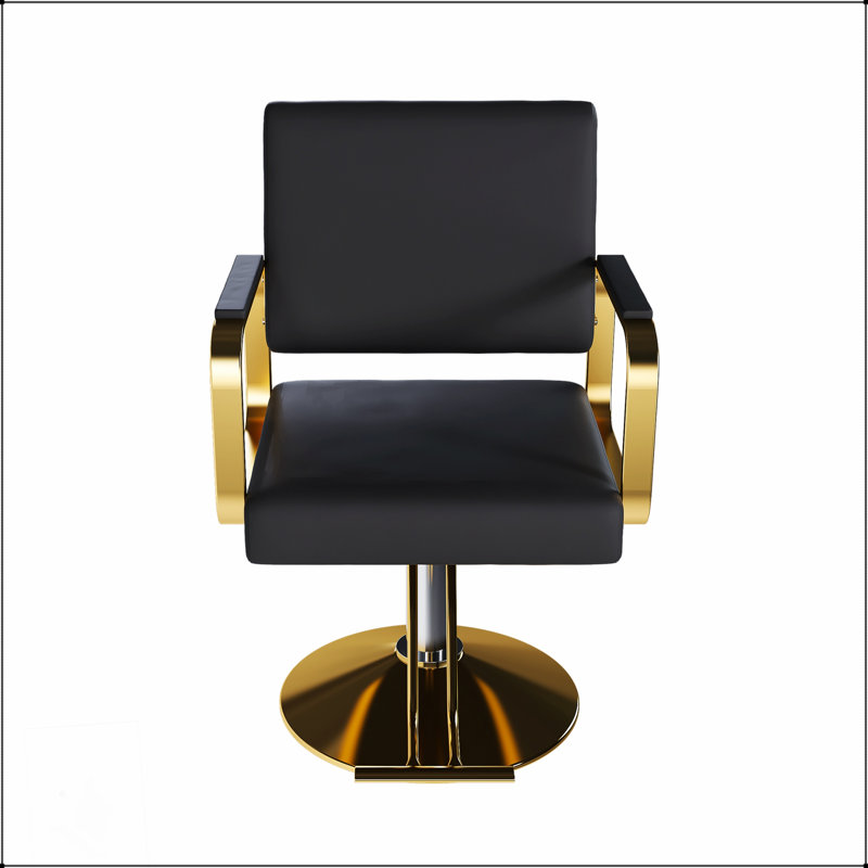 Hydraulic Salon Chair With 360° Swivel, Non-Tilting Design, And High-Density Memory Foam For Ultimate Comfort And Durability