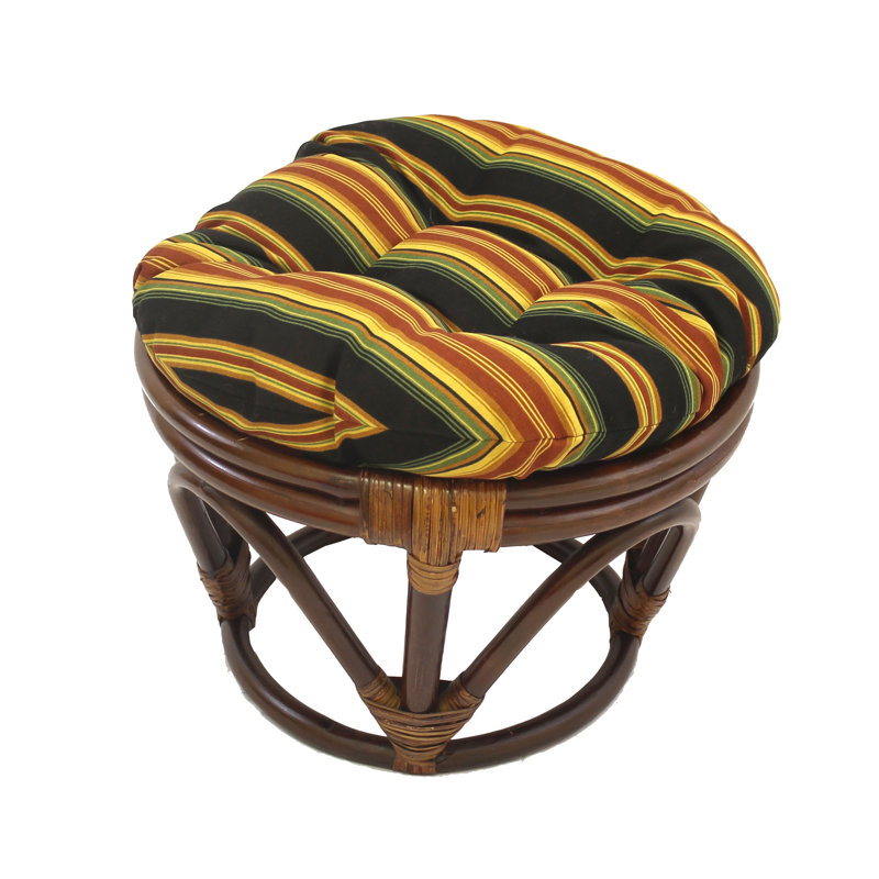 Repose-pieds d'extérieur avec coussin Arvina, Corbeau Lyndhurst