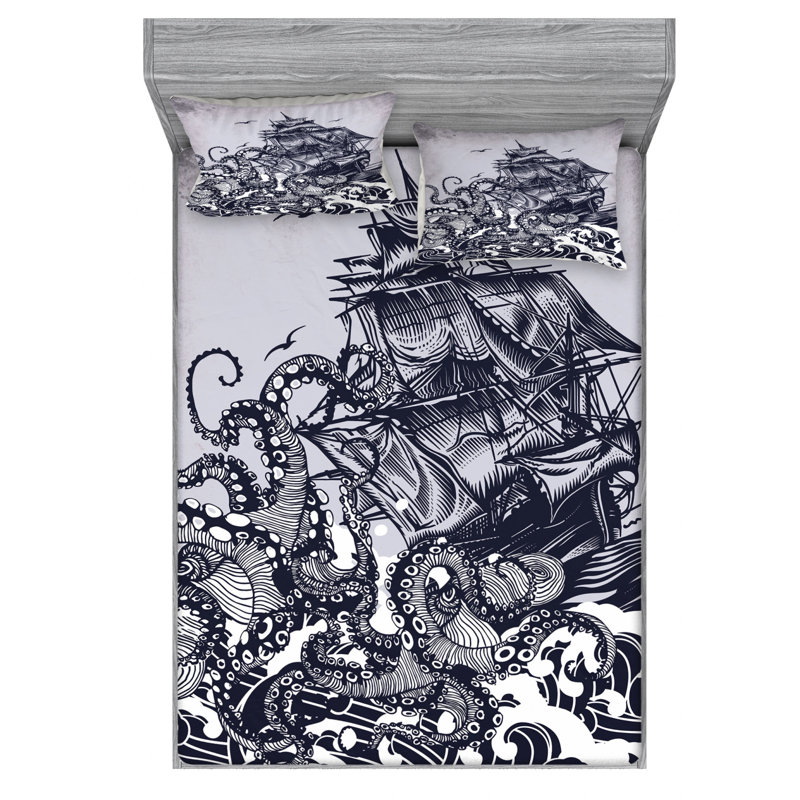 Microfiber Sheet Set, Queen Sheet Set with Fitted Sheet