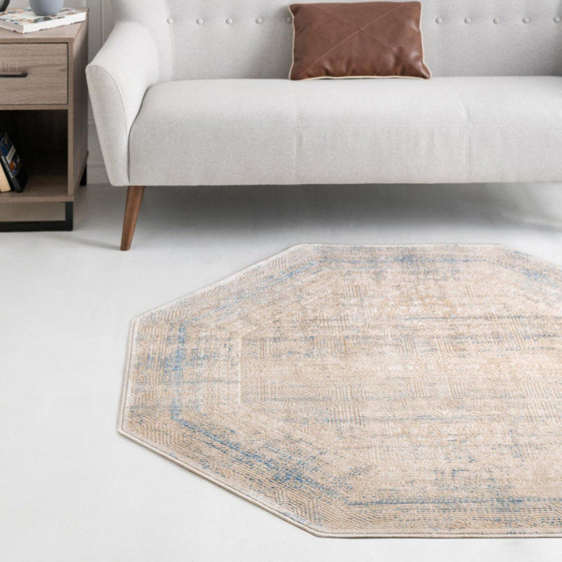Laquina Oriental Indoor Rug, Octagon 7'10" x 7'10"