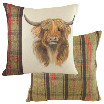 Plaid Square Throw Cushion