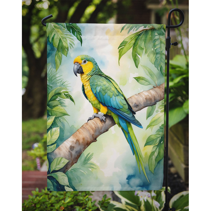 Drapeau de jardin, Perroquet Amazone jaune
