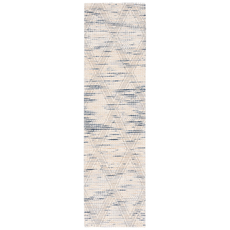 Tapis ivoire / bleu Edgartown 901, Tapis de couloir 2 pi 3 po x 9 pi