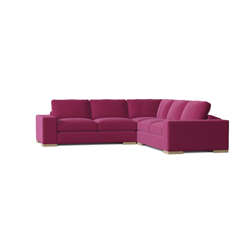 Canapé modulaire Brann de 120 po de largeur Brann, Rose Klein, Noyer