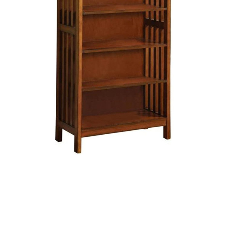 Superbe étagère à livres en bois massif avec finition bois de chêne antique