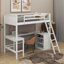 Lit mezzanine simple avec tablettes et bureau-901652600