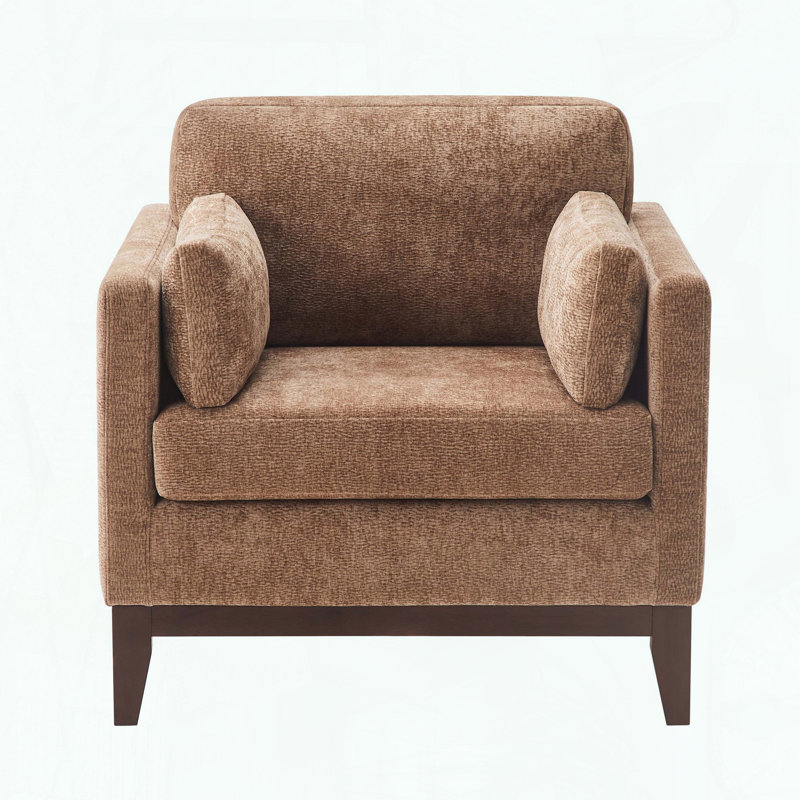 Chaise avec accoudoirs Chalco, Brun