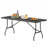 Trudy Folding Camping Table with Carry Handle, Garden Table 180 x 74x 74 cm-147055077
