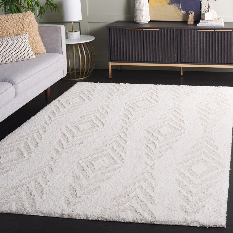Rumi Shag Performance Geometric Rug, Rectangle 5'3" x 7'6"