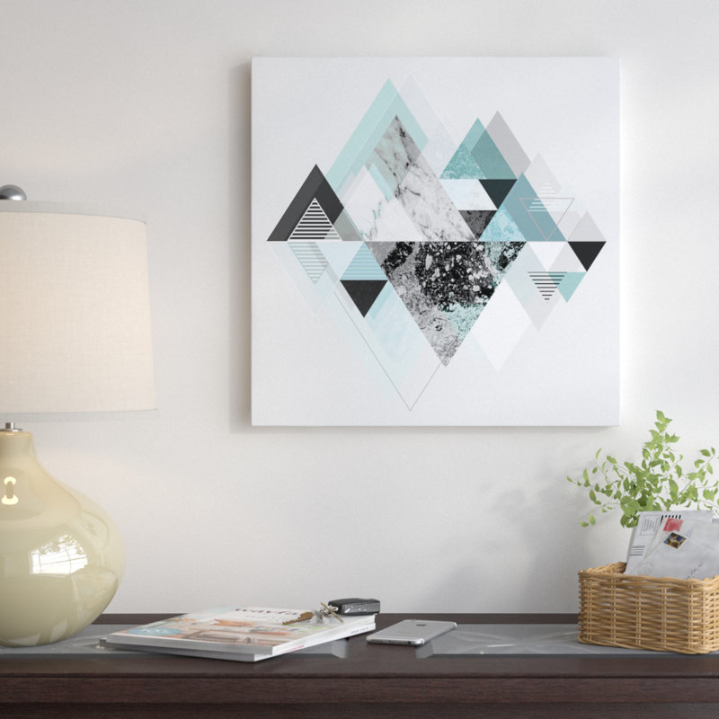 «Graphic CX in Turquoise», impression sur toile, H 37 po x l 37 po x P 1,5 po