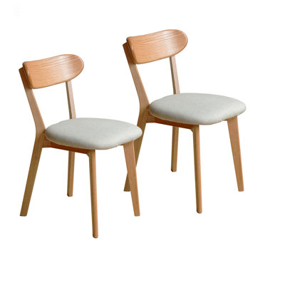 (Ensemble de 2 pièces) Chaise de salle à manger en bois FAS Gradmade 100% sans bois Chaise Chaise de table Chaise de salon en bois Simple