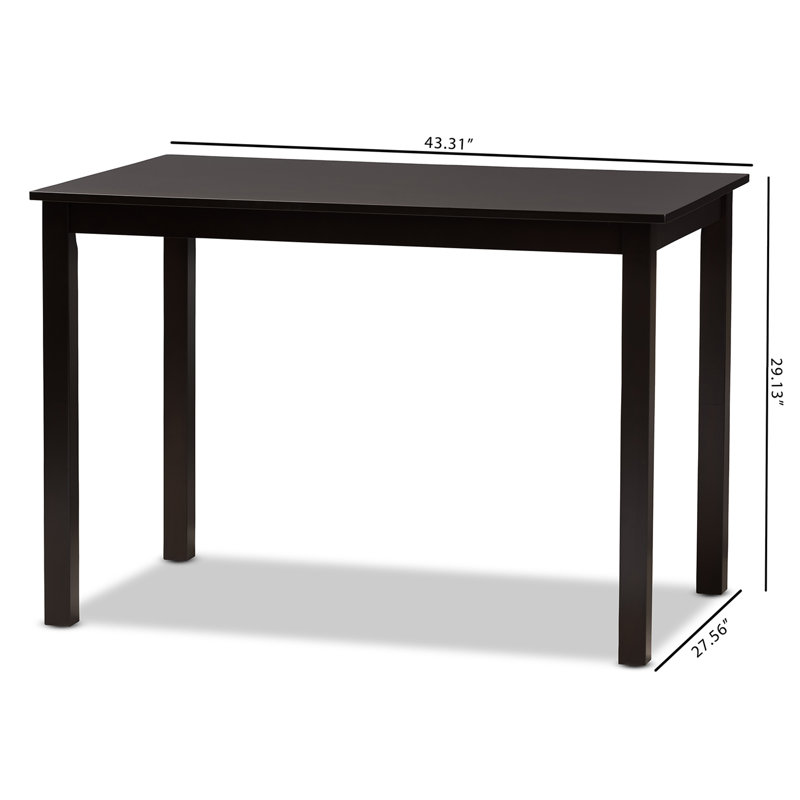 Jouan rectangulaire L 43,31 po x l 27,56 po, Espresso brun