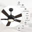 Ventilateur de plafond standard à DEL à 5 pales 56 "avec lumière 
