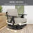 Aluminum 7 Piece Patio Chair Set, 7- Person Outdoor Seating Group -Patio Swivel Club Chairs, Couch and Tables-116794529