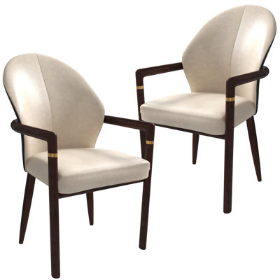 Kavonna Upholstered Dining Chair Ergonomic Armchair With Rubberwood Base And Gold Accents Kavonna Series