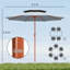 Outsunny 2.7 m Garden Parasol with Crank Double Top-1078041207