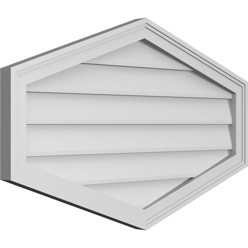 Ventilé vertical à pignon vertical 4/12 po, H 22 po x l 36 po x P 1,5 po