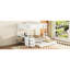 Lit superposé simple avec lit gigogne et bureau de rangement blanc - Optimise l'espace dans la chambre à coucher pour un style familial