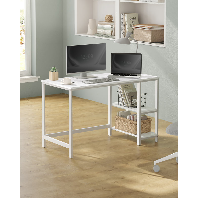 Vaillancourt Writing Desk, Maple White, 75cm H x 120cm W x 60cm D, White