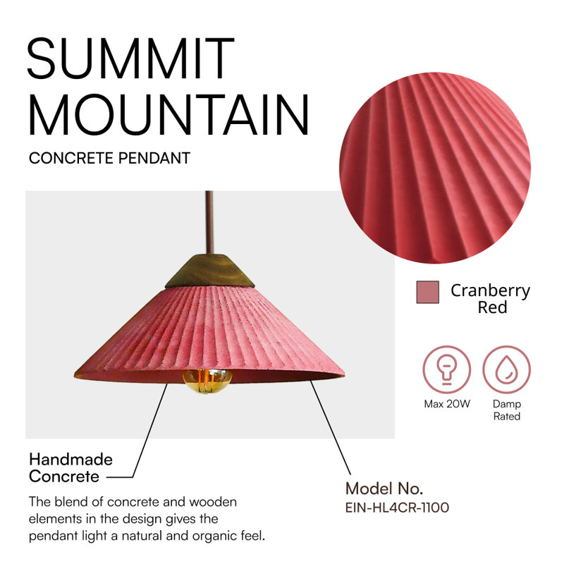 Luminaire suspendu Summit Artisan, Rouge, Cuivre