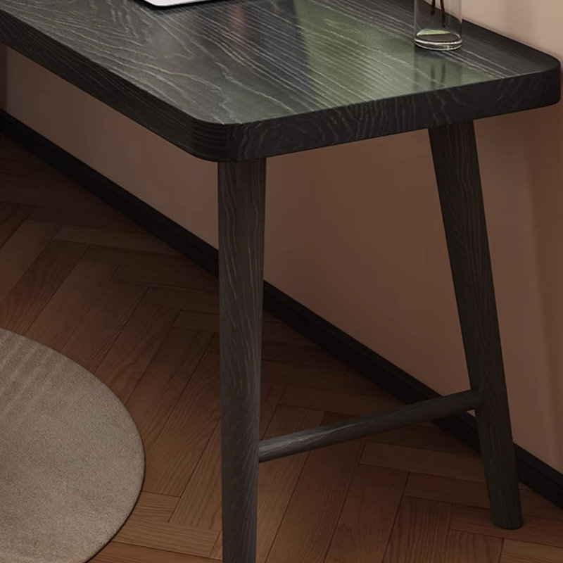 Black Rectangular Solid Wood desks, Right Hand Return, 29.53" H x 70.87" W x 39.37" D