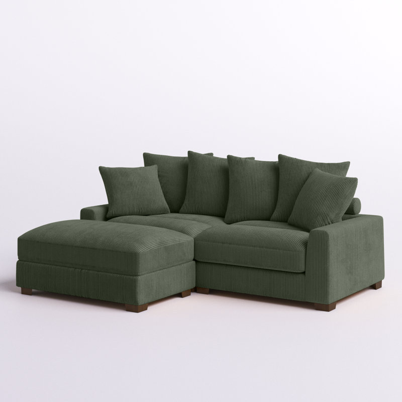 Arzelia 3-Piece Corduroy Sectional Sofa | Wayfair Canada