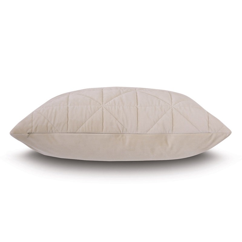 Nova Quilted Velvet Sham, Ivory, Standard