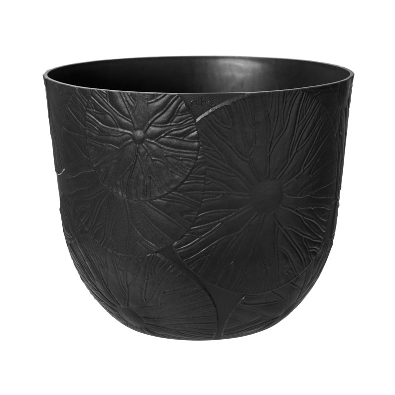 Plant Pot, Onyx Black, 31.4 x 38 x 38
