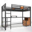 Twin XL Loft Bed with Desk Storage and Noise-Free Design-125527720