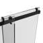 60 po X P 76 po H Porte de douche coulissante simple sans cadre au fini noir mat avec verre transparent-122790631
