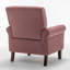 Fauteuil à accoudoirs roulés traditionnel, structure en bois de bouleau massif avec pieds fuselés bruns, chaise rembourrée en mélange de polyester avec siège rembourré de mousse pour le bureau du salon