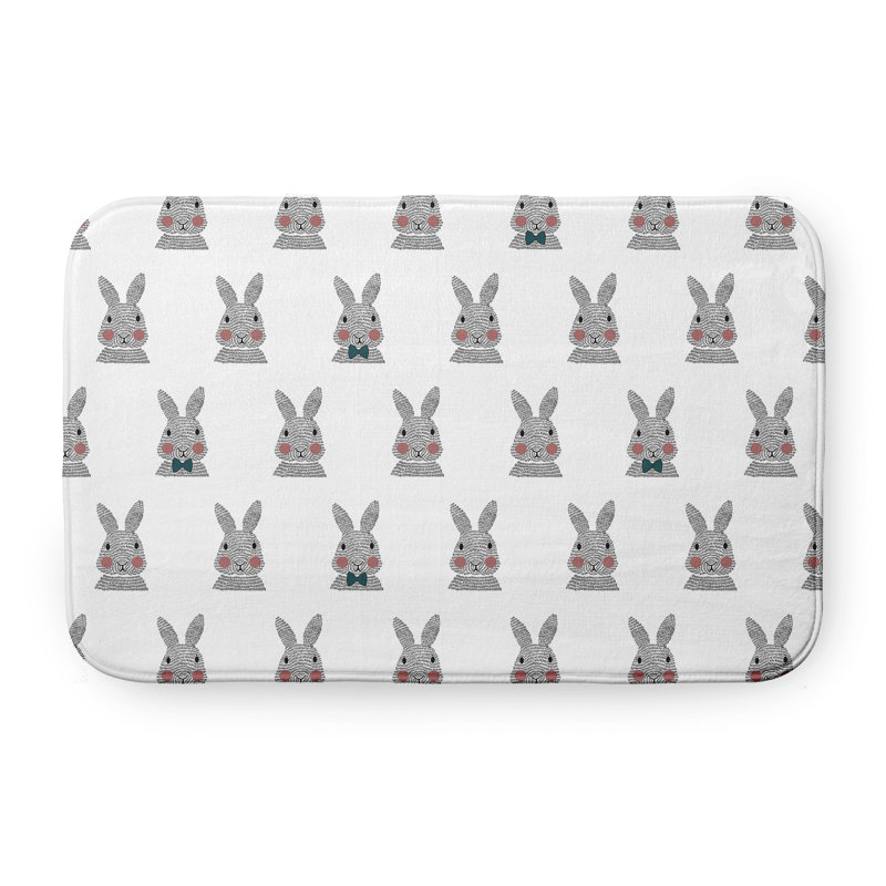 Tapis de bain Borislav Funky Junky, L 21 po x L 34 po, Vert foncé