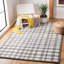 Tapis ivoire / noir touffeté à la main Plaid-1764287282
