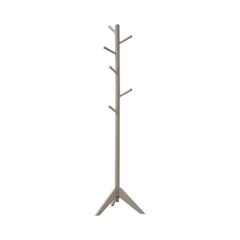 Grey 6-Hook Coat Rack, Gray
