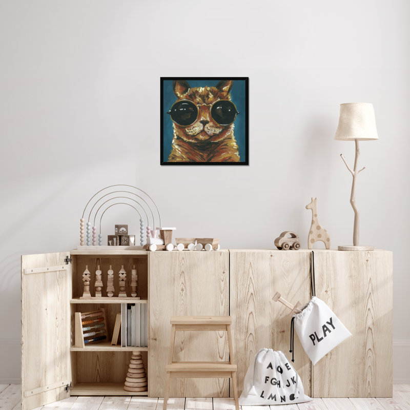 Dapper Animal I by Jennifer Rutledge - Painting, Black Framed Paper Print, 55cm H x 55cm W