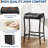 Set of 4 26" Counter Height Bar Stools, Modern Saddle Seats with Thick Cushions, Metal Frame & Footrest for Kitchen Island or Dining Room-1670689082