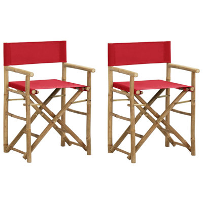 Chaise de camping pliante en bambou et tissu