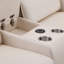 Ensemble de salon inclinable électrique en microfibre 2 pièces avec console et bandes lumineuses ambiantes Roland-131077966