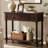 Mid century Modern Entryway Table Wood Console Table Traditional Design With 2 Drawers And Bottom Shelf-900309622