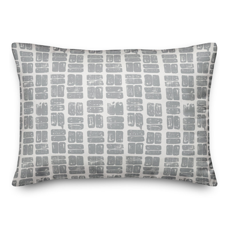  Rectangular Pillow Cover & Insert, Gray
