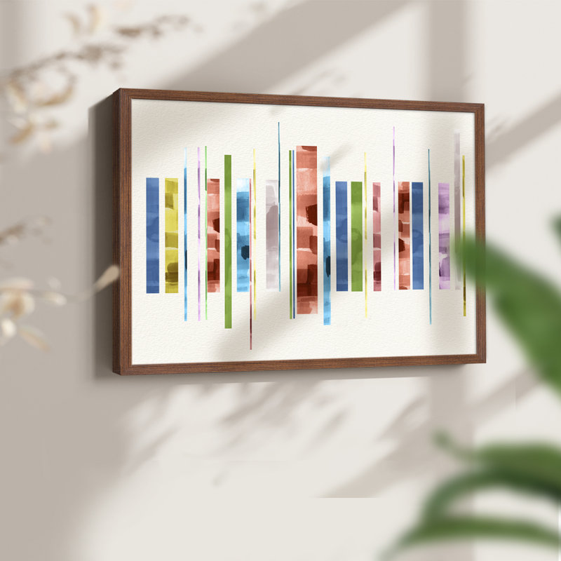 Soleil et eau - Reproduction encadrée - Restickable, Noyer, H 16 po x l 20 po
