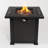 28" Propane Gas Fire Pit Table, 50000 BTU Square Steel Fire Pit For Outside Patio Deck Garden Backyard-Black