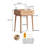 Natural Wood 60Cm Dresser Table Desk