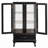 Lighted Curio Cabinet with Glass Doors, Adjustable Shelves, and LED Lights for Home Decor and Storage
