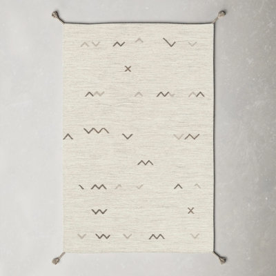 Bodie Handmade Wool Light Gray/Light Brown Rug