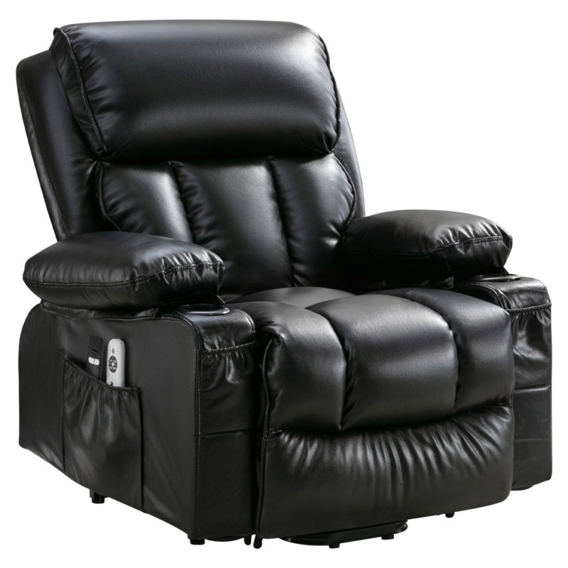 Fauteuil de massage électrique Power Lift, adapté aux personnes âgées, avec fonctions de chauffage et de vibration, cuir polaire avec USB, peut être utilisé pour s'allonger