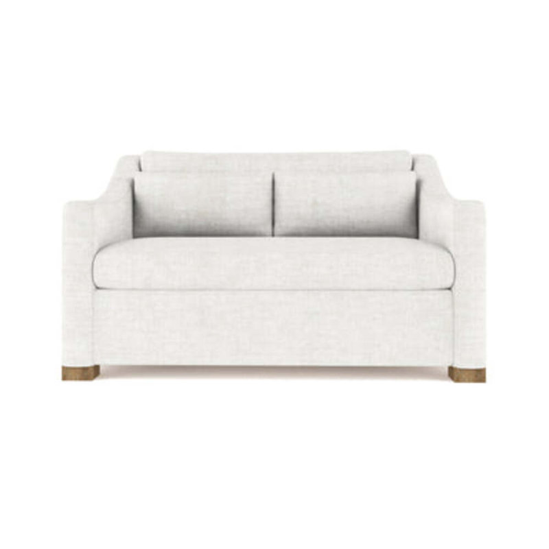 Causeuse Crosby, Lin à tissage carré albâtre, H 32,5 po x l 60 po x P 43 po, Patiné