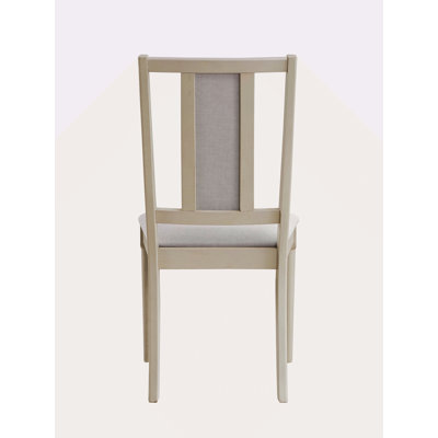 Ensemble de 2 chaises d'appoint en lin beige et finition naturelle