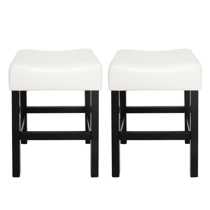 Tabouret de comptoir 2 sans dossier Kd, cuir, 13,18 lb, 15,55 po X P 19,01 x H 26,51 po, pour le confort de la maison 2 tabourets en cuir, l, P, ajout élégant